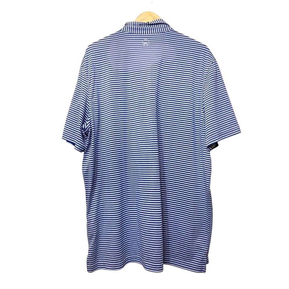 Vineyard Vines Performance Polo XL Blue White Striped Short Sleeve Golf Shirt - Picture 5 of 6